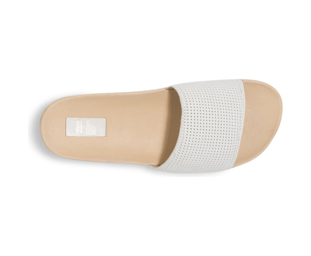 Sandalias Keds Mujer Blancas/Marrones - Design Love Fest Bliss - 957-LEQBUI